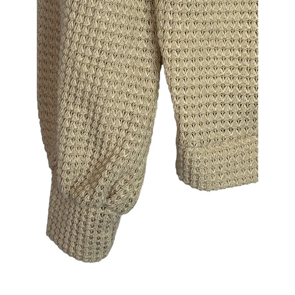 Derek Heart Top Womens Small Cardigan Button Down Waffle Knit Tan Brown Casual - Picture 5 of 15